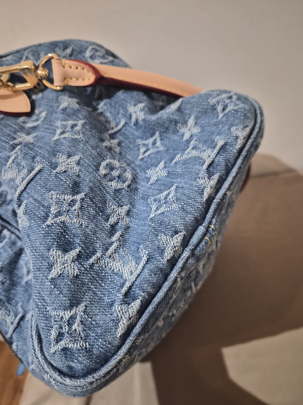 Louis Vuitton Blue Denim Monogram Speedy Bandoulière - Picture 9 of 10